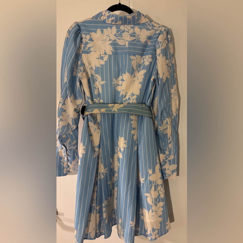Beulah dress - inspired by safiyaa Oksana Pale Blue & White Short Dress - Picture 11 of 11